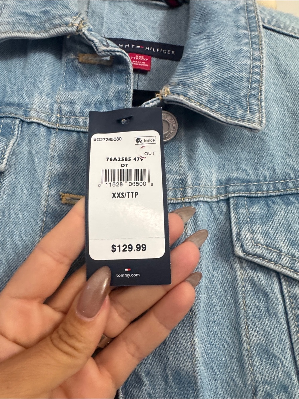 Tommy Hilfiger Light Wash Denim Jacket - Picture 2 of 6